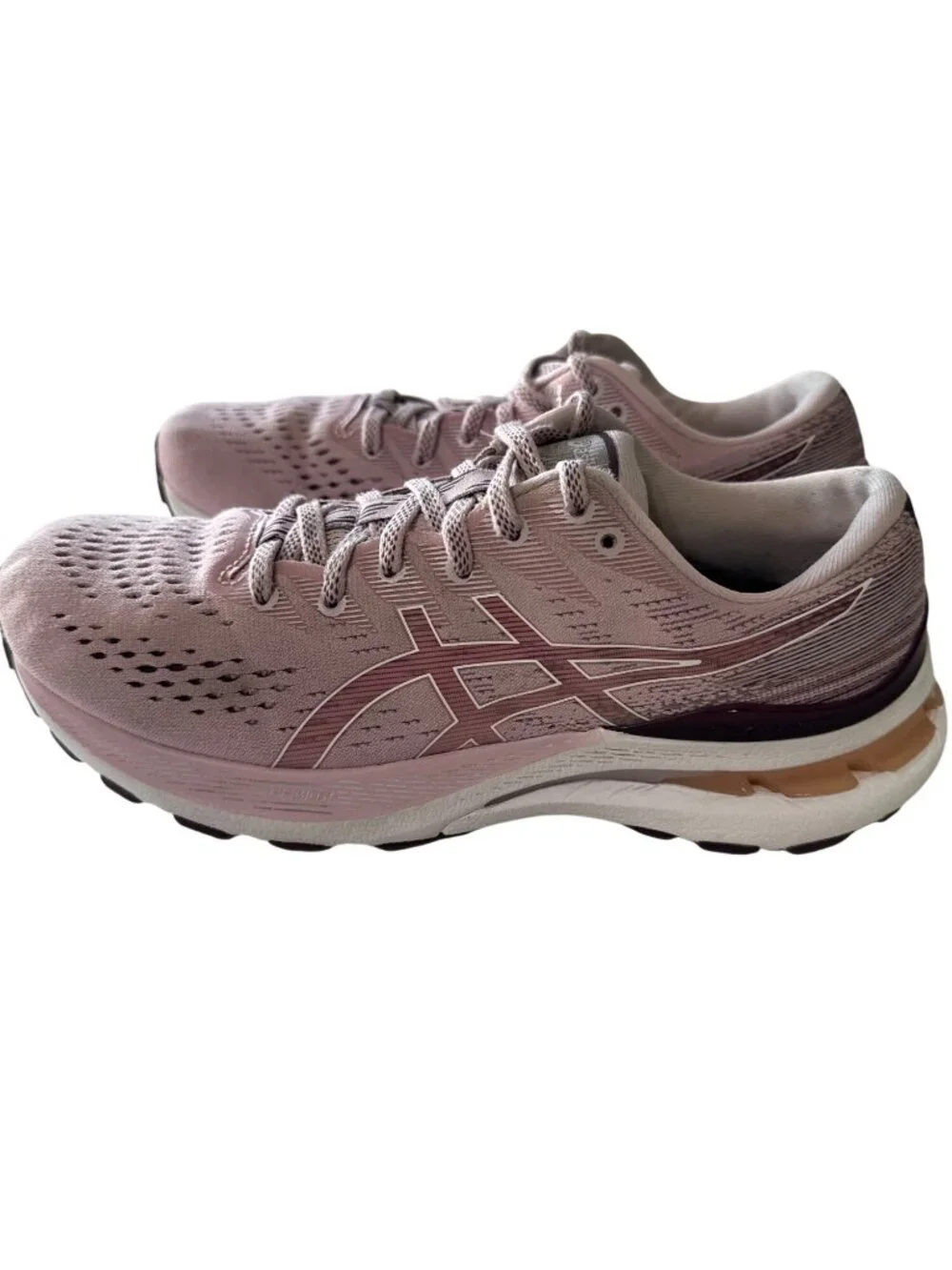 Asics Gel-Kayano 28 Womens Running Shoes Pink/White Size 8.5 Pre-Owned - Picture 2 of 10